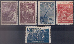 Russia 1942, Michel Nr 842-46, MLH OG - Nuovi
