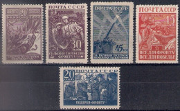 Russia 1942, Michel Nr 842-46, MLH OG - Ungebraucht