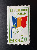 Tchad Chad Tschad 1999 Mi. 17 200F Dienstmarke Service Officiel Drapeau Fahne Flag N'Djamena - Tchad (1960-...)