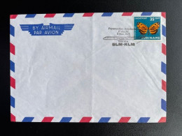 SURINAM 1975 AIR MAIL LETTER POSTMARK FIRST FLIGHT PARAMARIBO TO AMSTERDAM 02-11-1977 SURINAME - Suriname ... - 1975