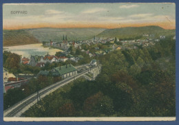 Boppard Am Rhein Stadtansicht Bahnlinie, Gelaufen 1914 Als Feldpost (AK1332) - Boppard