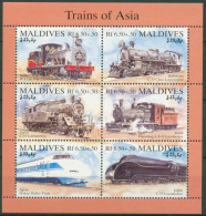 Malediven 1994 Eisenbahnen In Asien 2191/96 K Postfr. (C6996) - Maldives (1965-...)
