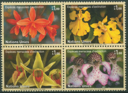 UNO Genf 2005 Gefährdete Pflanzen Orchideen 510/13 ZD Postfrisch - Unused Stamps