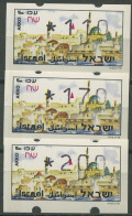 Israel ATM 1994 Akko Satz 3 Werte (mit Phosphor) ATM 8.2 Y S9 Postfrisch - Automatenmarken (Frama)