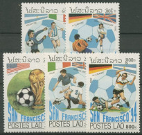 Laos 1992 Fußball-WM'94 USA: Spielszenen 1306/10 Postfrisch - Laos