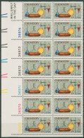 USA 1976 Chemiegesellschaft 1255 14er-Block Mit Pl.-Nr. Postfrisch (C40704) - Números De Placas