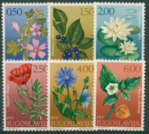 Jugoslawien 1971 Pflanzen Blumen Malve Wegwarte Seerose 1420/25 Postfrisch - Unused Stamps