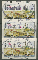 Israel ATM 1994 Akko, Nr. 028, 3 Werte Mit Phosphor ATM 14.4 Y S5 Gestempelt - Affrancature Meccaniche/Frama