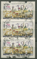 Israel ATM 1994 Akko, Nr. 028, 3 Werte Mit Phosphor ATM 14.4 Y S4 Gestempelt - Franking Labels