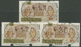 Israel 1996 Automatenmarken Weihnachten Satz 3 Werte ATM 29 S2 Gestempelt - Affrancature Meccaniche/Frama