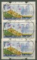 Israel ATM 1994 Jaffa Automat 004, Satz 3 Werte, ATM 16.1 X S5 Gestempelt - Franking Labels