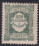 Portugal 1921 Sc J44 Mundifil 44 Postage Due MH* - Nuevos