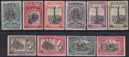 Portugal 1926 Sc 397A-K Mundifil 386-95 Set MH* Some Gum Crazing - Unused Stamps