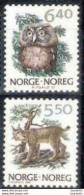 2861  Owls - Hiboux - Birds - Felins - Norway Yv 1016-17  MNH - 1,75 (7) - Gufi E Civette