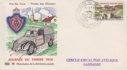 Enveloppe  FDC  1er  Jour     FRANCE     Journée  Du  Timbre    SARRALBE   1958 - 1950-1959