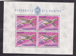 1964 San Marino Saint Marin 1000 LIRE AEREO Foglietto MNH** Air Mail Souvenir Sheet - Aerei