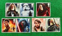 Great Britain - 2015 Star Wars 7 STAMPS, 3 COUPLES AND A LOOSE STAMP,  MNH - Neufs