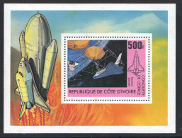 1981  Columbia Space Shuttle Souvenir Sheet  Sc 589 MNH ** - Côte D'Ivoire (1960-...)