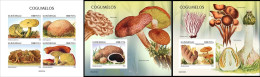 Guinea Bissau 2022, Mushrooms II, 4val In BF+2BF IMPERFORATED - Champignons