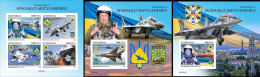 Guinea Bissau 2022, Military Planes, In Ukraine War, 4val In BF+BF IMPERFORATED - Militaria