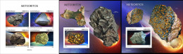 Guinea Bissau 2022, Meteors, 4val In BF+2BF IMPERFORATED - Minerals