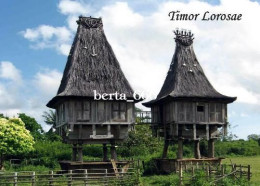 East Timor Sacred Totem Houses New Postcard - East Timor