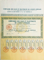 Compagnie Des Eaux Et Electricite De L'Ouest-Africain + Coupons - Altri & Non Classificati