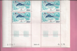 WALLIS ET FUTUNA  Poste Aerienne Blocs De 4 Timbres Neuf Sans Charniere COIN DATE 5 1  1976 Concorde RARE  250  FR - Ongebruikt