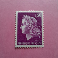 Roulette N°1536b 30 C. Lilas Numéro Rouge Au Verso Cote 2024 15€ - 1967-1970 Marianne (Cheffer)