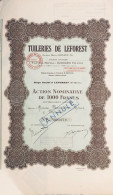 Tuilleries De Leforest Action 1.000Francs + Coupons - Other & Unclassified