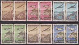 Yugoslavia 1947 Mi 515/20 I, II - Definitive-Airmail In Pair, MNH**VF - Ongebruikt