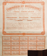 Companhia De Mossamedes -  A. A Responsabilite Limitee 5 Action + Coupons - 1927 - Ferrocarril & Tranvías