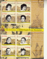 2011 Philippines EDSA Revolution President Aquino Helicopters Miniature Sheet Of 8  MNH - Filipinas