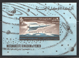 Royaume 1964 Fusée Mariner 4  Mi Bloc 10 * - Yémen