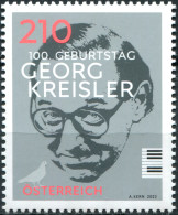 Austria 2022. Birth Centenary Of Georg Kreisler (MNH OG) Stamp - Ongebruikt