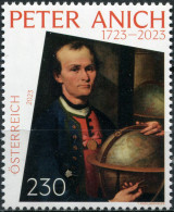 Austria 2023. Peter Anich, Cartographer (MNH OG) Stamp - Unused Stamps