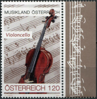 Austria 2023. Musical Country Austria. Violoncello (I) (MNH OG) Stamp - Nuevos