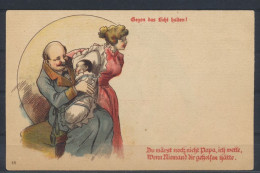 Ansichtskarte Litho Halt Gegen Das Licht Humor Duwärst Noch Nicht Papa Wenn Dir - Hold To Light