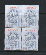 ECUADOR -  2002- CLUB DE LA UNION  BLOCK OF 4 MINT NEVRE HINGED, SG £23 - Ecuador