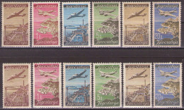 Yugoslavia 1947 Mi 515/20 I, II - Definitive-Airmail, MNH**VF - Ongebruikt