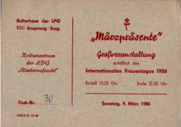 G6405 - Ansprung - Kulturhaus LPG Rinderzucht - Großveranstaltung Internationaler Frauentag DDR - Marienberg