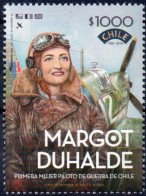 Chile 2023 ** Margot Duhalde, Chile's First Female War Pilot. - Chili