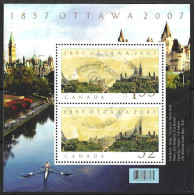 CANADA....QUEEN ELIZABETH II...(1952-22.)..." 2007.."...OTTAWA........MINI SHEET.....VFU. - Gebraucht