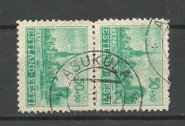 Estland Estonia 1942 O ASUKÜLA German Occupation Michel 7 As Pair - Estonia