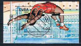 (!) Cuba 1990 Olympia In Spain - Barselona 1992  - Athletics Block 118 S/S Block + Stamp Set Used - Gebruikt