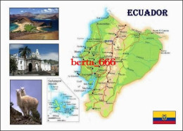 Ecuador Country Map New Postcard * Carte Geographique * Landkarte - Ecuador