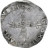 France, Louis XIII, 1/4 Ecu De Béarn, 1629, Morlaas, Argent, TTB+, Gadoury:30 - 1610-1643 Luigi XIII Il Giusto