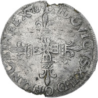 France, Louis XIII, 1/4 Ecu De Béarn, 1610-1643, Pau, Argent, TTB, Gadoury:30 - 1610-1643 Louis XIII Le Juste