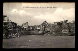 80 - VILLERS-BRETONNEUX - RUE DE LA MAIRIE  - GUERRE 14/18 - Villers Bretonneux