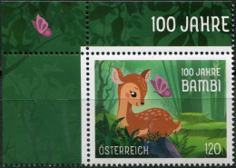 Austria 2023. 100th Anniversary Of Bambi (MNH OG) Stamp - Unused Stamps